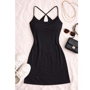 Aeropostale Black Active Dress XL‎ NWT Strappy Athleisure Mini Dress